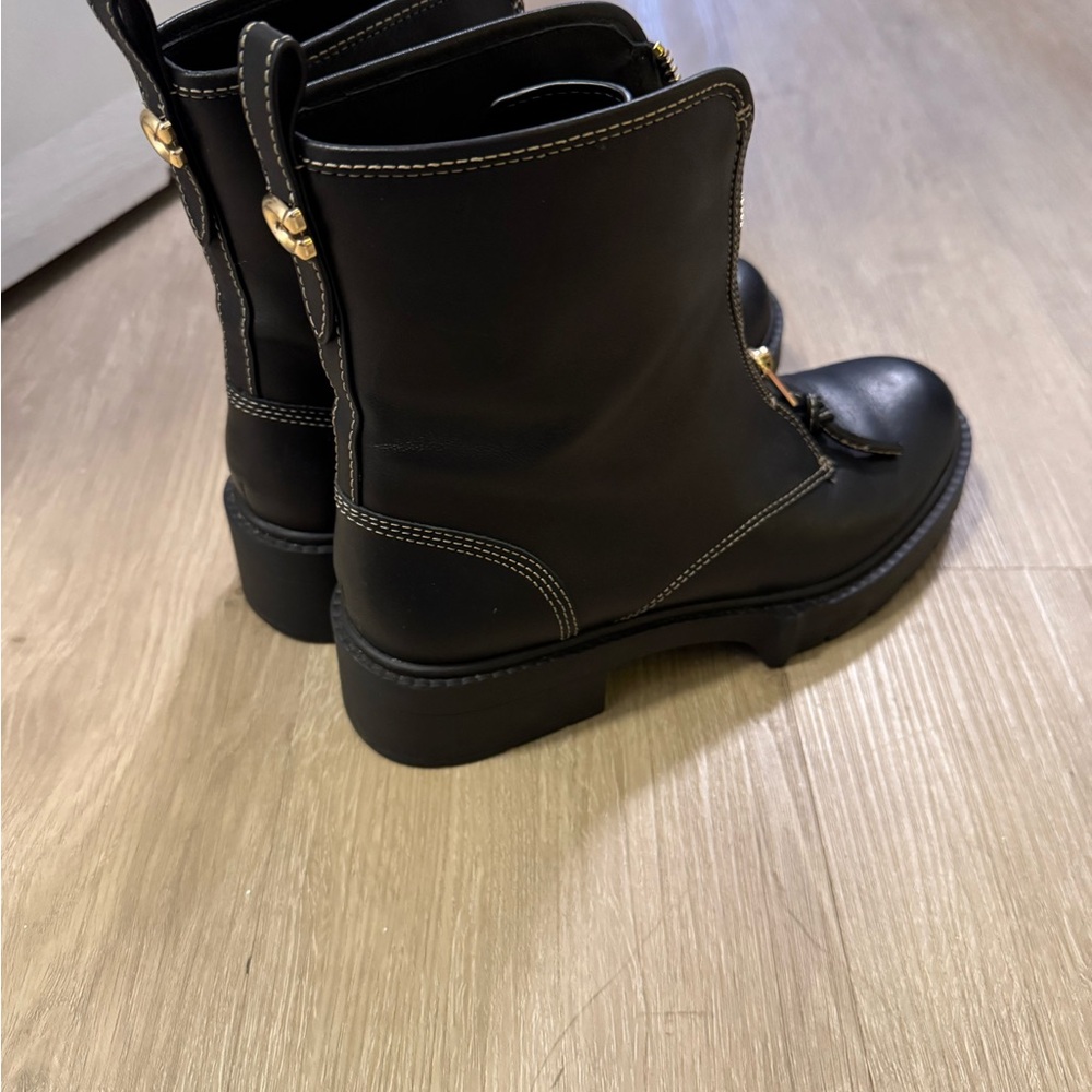 Coach Liza Black Leather Boots